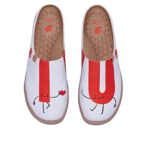 Mens Shoes Size 8.5 NWT UIN Canvas Slipper Mule Will you say yes